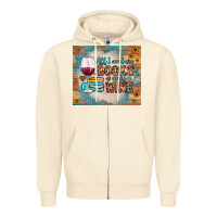 Sandshell all i need are books and wine Zipper Hoodie - JahusDesignShop