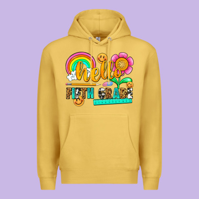 Hello Fifth Grade Premium Hoodie Designed By Nancycooperartshop