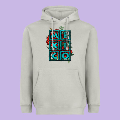 Mexico With Roses Heavyweight Hoodie Designed By Jasminsmagicworld