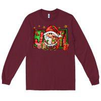 Burgundy joy santa gnomes Long Sleeve Tee - FaDigitalArtStudio