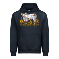 Navy charolais calf with sunflowers Urban Hoodie - LillyAllenDesigns