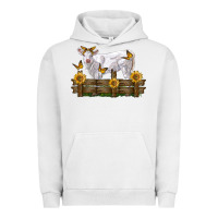Pigment Lunar Rock charolais calf with sunflowers Urban Hoodie - LillyAllenDesigns