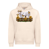Sandshell charolais calf with sunflowers Urban Hoodie - LillyAllenDesigns