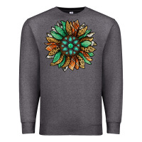 Charcoal Heather thanksgiving fall sunflower Premium Sweatshirt - Jasminsmagicworld