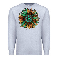 Heather Grey thanksgiving fall sunflower Premium Sweatshirt - Jasminsmagicworld