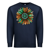 Navy thanksgiving fall sunflower Premium Sweatshirt - Jasminsmagicworld
