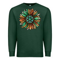 Sports Green thanksgiving fall sunflower Premium Sweatshirt - Jasminsmagicworld