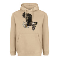 Mushroom White Headed Eagle Heavyweight Hoodie - LillyAllenDesigns