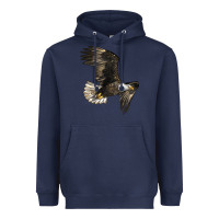 Navy White Headed Eagle Heavyweight Hoodie - LillyAllenDesigns