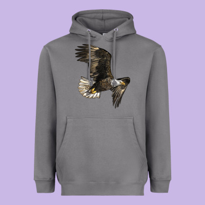 White Headed Eagle Heavyweight Hoodie Designed By Lillyallendesigns