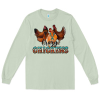 Matcha crazychickens Long Sleeve Tee - CowhideDigitalArt