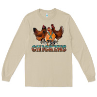 Mushroom crazychickens Long Sleeve Tee - CowhideDigitalArt
