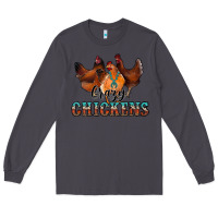 Smoke crazychickens Long Sleeve Tee - CowhideDigitalArt