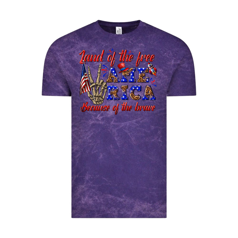 Land Of The Free America Because Of The Brave Vintage Tee by texasbilliewilder | Teevron