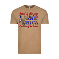 Vintage Coffee land of the free america because of the brave Vintage Tee - texasbilliewilder