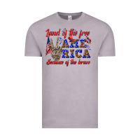 Vintage Zinc land of the free america because of the brave Vintage Tee - texasbilliewilder