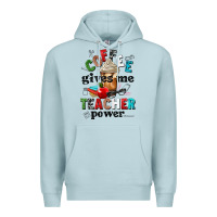 Blue Mist coffee gives me teacher power Premium Hoodie - NancyCooperArtShop