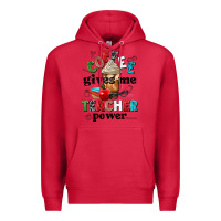 Cardinal coffee gives me teacher power Premium Hoodie - NancyCooperArtShop