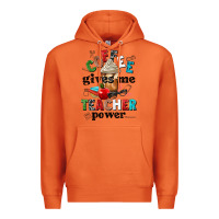 Carrot coffee gives me teacher power Premium Hoodie - NancyCooperArtShop