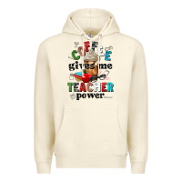 Sandshell coffee gives me teacher power Premium Hoodie - NancyCooperArtShop