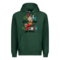 Sports Green coffee gives me teacher power Premium Hoodie - NancyCooperArtShop