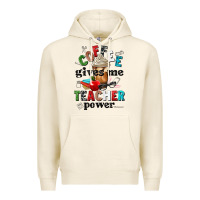 Tofu coffee gives me teacher power Premium Hoodie - NancyCooperArtShop