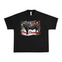 Black merry christmas black angus bull and farm Urban Heavy Tee - RanaPortraitStore