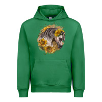 Emerald arabian horse with sunflowers Urban Hoodie - LillyAllenDesigns