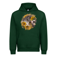 Forest Green arabian horse with sunflowers Urban Hoodie - LillyAllenDesigns