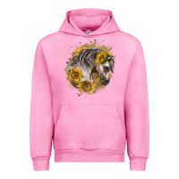 Fuchsia Pink arabian horse with sunflowers Urban Hoodie - LillyAllenDesigns