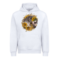White arabian horse with sunflowers Urban Hoodie - LillyAllenDesigns