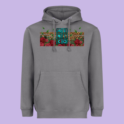 Mexico With Roses Heavyweight Hoodie Designed By Jasminsmagicworld