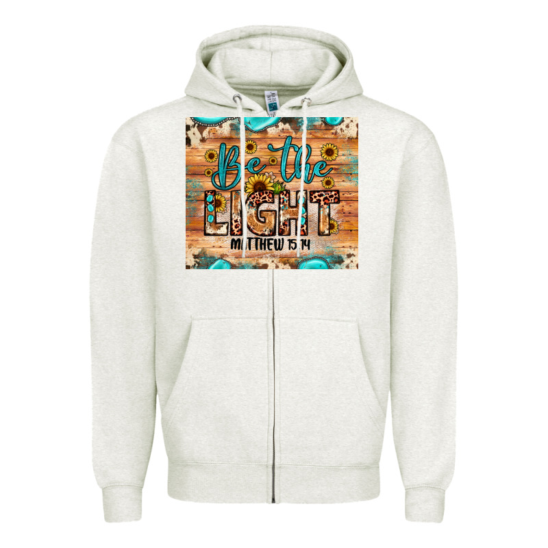Be The Light Matthew 5 14 Zipper Hoodie by JahusDesignShop | Teevron