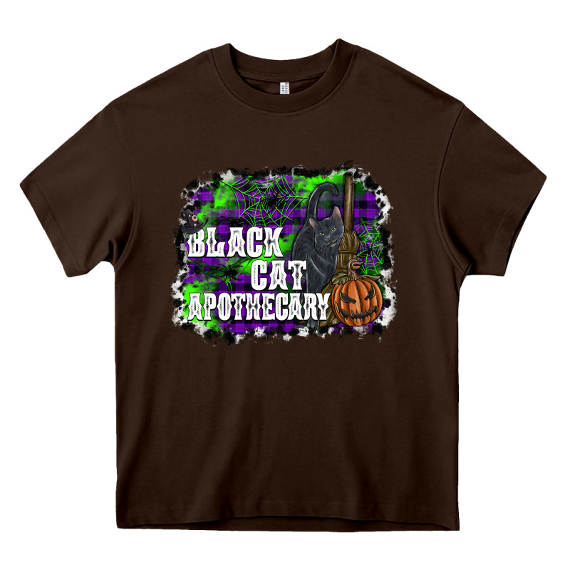 Black Cat Apothecary Heavy Core Tee by SublimationCraftShop | Teevron