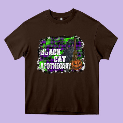 Black Cat Apothecary Heavy Core Tee Designed By Sublimationcraftshop