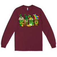 Burgundy st. patricks day coffee drinks Long Sleeve Tee - Neo Western