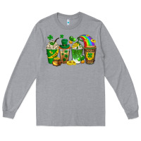 Heather Grey st. patricks day coffee drinks Long Sleeve Tee - Neo Western
