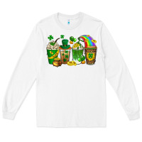 White st. patricks day coffee drinks Long Sleeve Tee - Neo Western