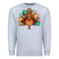Heather Grey thanksgiving turkey Premium Sweatshirt - Jasminsmagicworld