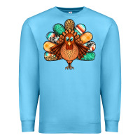 Ocean Blue thanksgiving turkey Premium Sweatshirt - Jasminsmagicworld