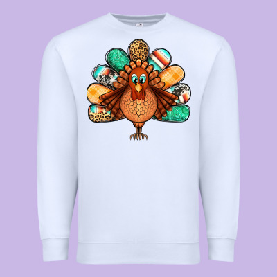 Thanksgiving Turkey Premium Sweatshirt Designed By Jasminsmagicworld