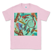 Bubblegum Pink pipe tomahawk dreamcatcher headdress seamless patt Classic Tee - FaDigitalArtStudio