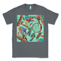 Charcoal Heather pipe tomahawk dreamcatcher headdress seamless patt Classic Tee - FaDigitalArtStudio