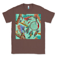 Pipe Tomahawk Dreamcatcher Headdress Seamless Patt Classic Tee | Teevron