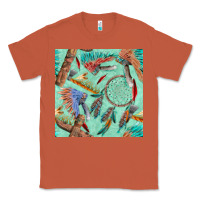 Copper pipe tomahawk dreamcatcher headdress seamless patt Classic Tee - FaDigitalArtStudio