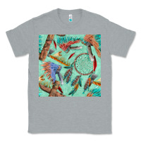 Heather Grey pipe tomahawk dreamcatcher headdress seamless patt Classic Tee - FaDigitalArtStudio