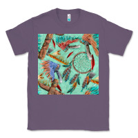 Lavender pipe tomahawk dreamcatcher headdress seamless patt Classic Tee - FaDigitalArtStudio