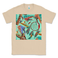 Mushroom pipe tomahawk dreamcatcher headdress seamless patt Classic Tee - FaDigitalArtStudio