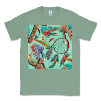 Sage pipe tomahawk dreamcatcher headdress seamless patt Classic Tee - FaDigitalArtStudio