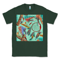 Sports Green pipe tomahawk dreamcatcher headdress seamless patt Classic Tee - FaDigitalArtStudio